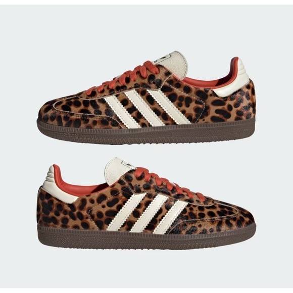 adidas Shoes - Adidas Samba OG Red Leopard unisex Mens size 5.5 women's size  6.5. NEW